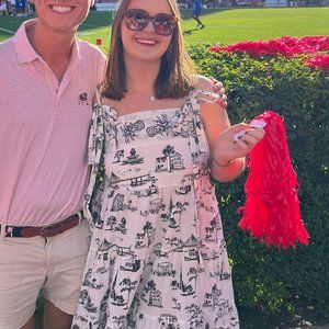 Sue Sartor X Katie Kime Toile Mini Dress